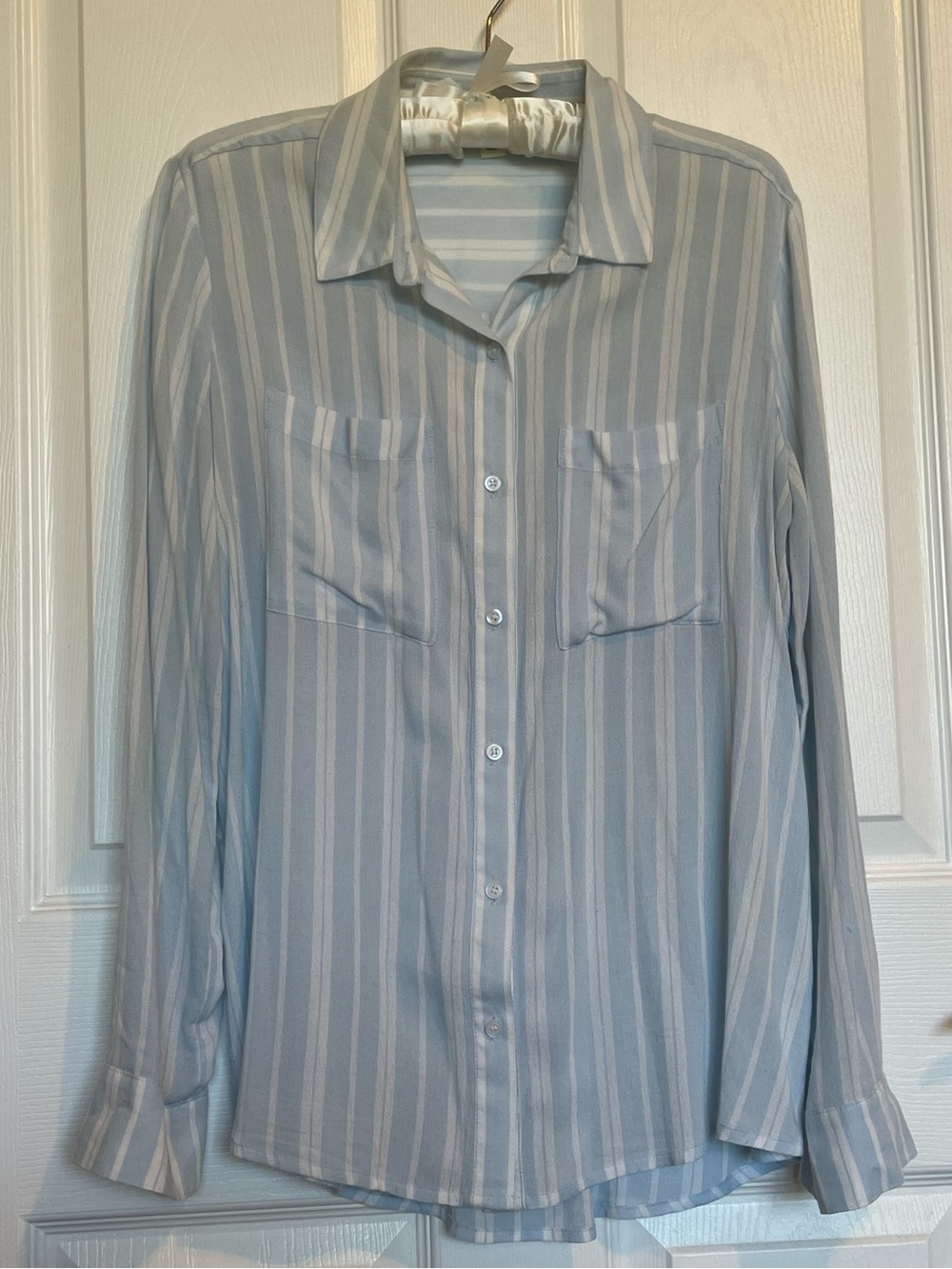 BP. By Nordstrom Light Blue Striped Button Down Shirt Size Small